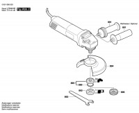 Bosch 0 601 806 573 Gws 14-150C Angle Grinder 230 V / Eu Spare Parts